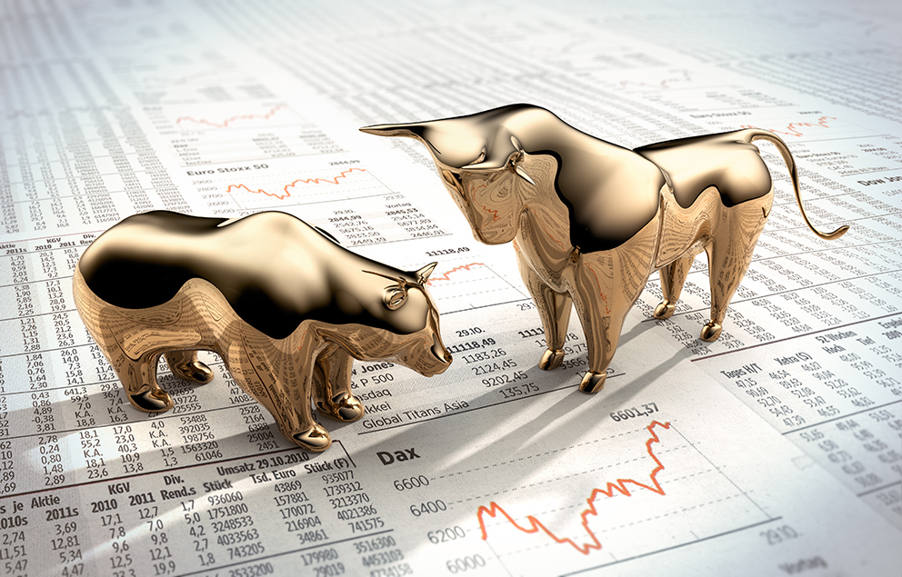 Eine Darstellung des Dax auf einer Zeitungsseite, als Symbol für das Thema deutsche Aktien